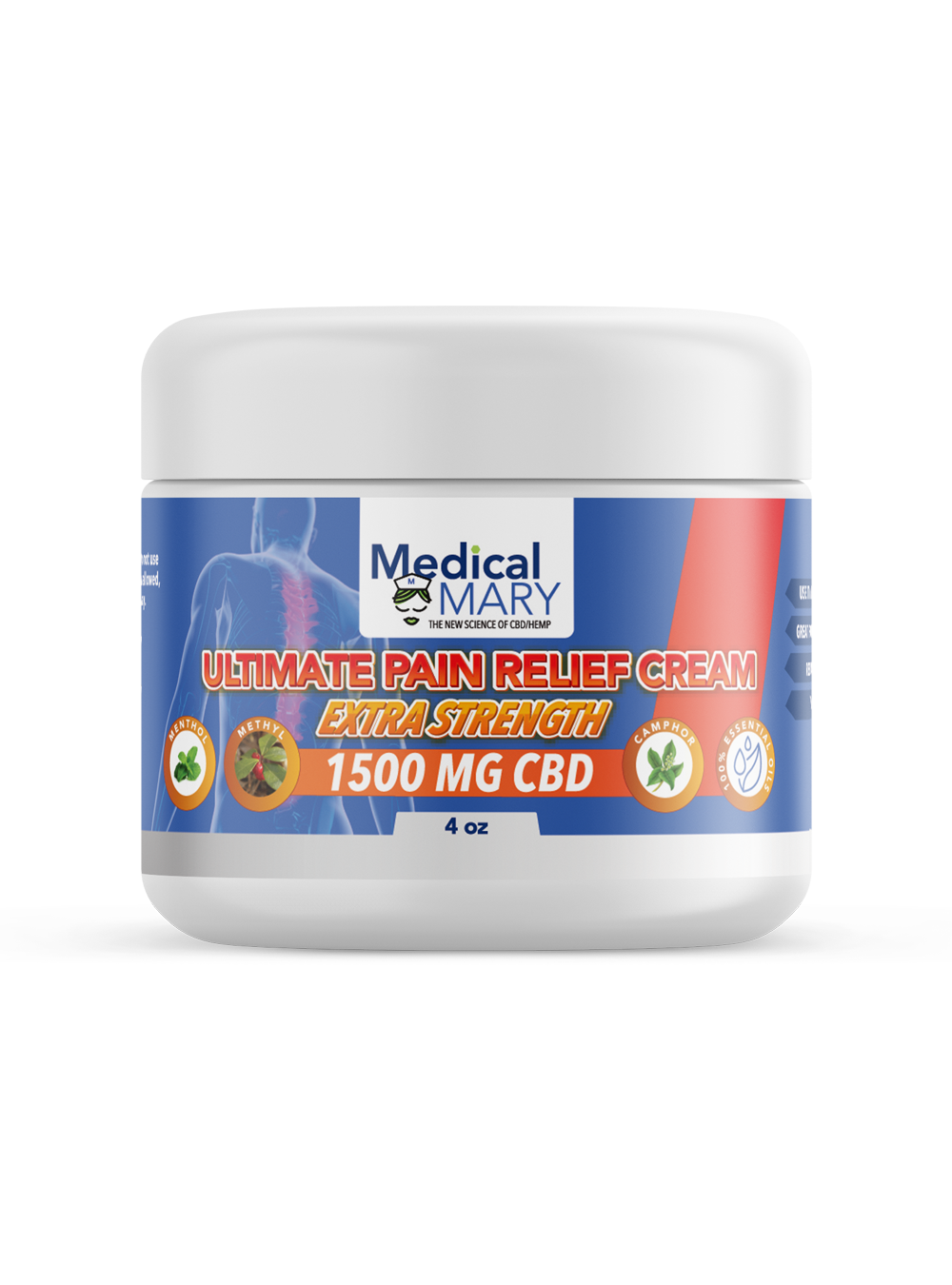 1500 MG Ultimate Pain Relief Cream - Happy House CBD & HEMP STORE